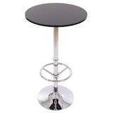 thumbnail of Tavolo bar Tavolo bistrot Tavolo reception Bari con poggiapiedi Ø60cm ~ nero