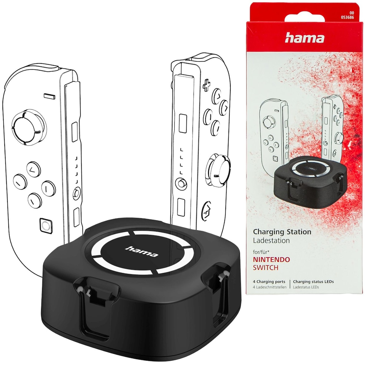 Ladestation 4-Fach für Nintendo Switch Joy-Con