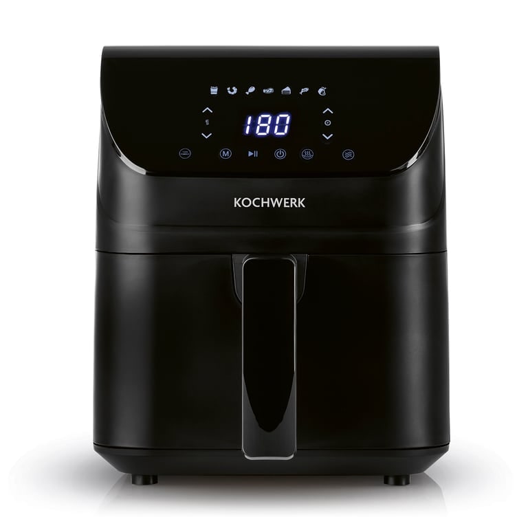 Rachs KOCHWERK Heißluft-Fritteuse Digital 4l 1400W schwarz matt mit Erinnerungsfunktion
