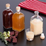 thumbnail of Relaxdays Flaschen zum Befüllen, 6er Set, 500 ml, mit Korken, für Öl, Essig, Schnaps, Likör, Glasflasche, transparent