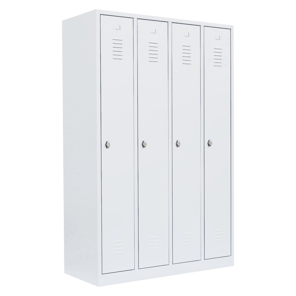 4er Spind Garderobenschrank Kleiderspind 1800 x 1170 x 500 mm Weiß 510147