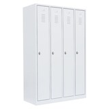 thumbnail of 4er Spind Garderobenschrank Kleiderspind 1800 x 1170 x 500 mm Weiß 510147