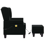 thumbnail of vidaXL Massagesessel mit Hocker Schwarz Stoff