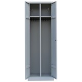 thumbnail of Lüllmann® Garderobenschrank, 2 Abteile mittig schließend, 1800 x 600 x 500 mm, lichtgrau/anthrazit