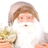 thumbnail of Vacchetti Babbo natale in tessuto con lanterna oro cmh80