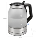 thumbnail of Proficook WKS 1215G Hervidor Agua Eléctrico, 1,7 L, sin BPA, Resistencia Oculta, Inalámbrico, Apagado Automático, Retroiluminado, Plata, 2200W