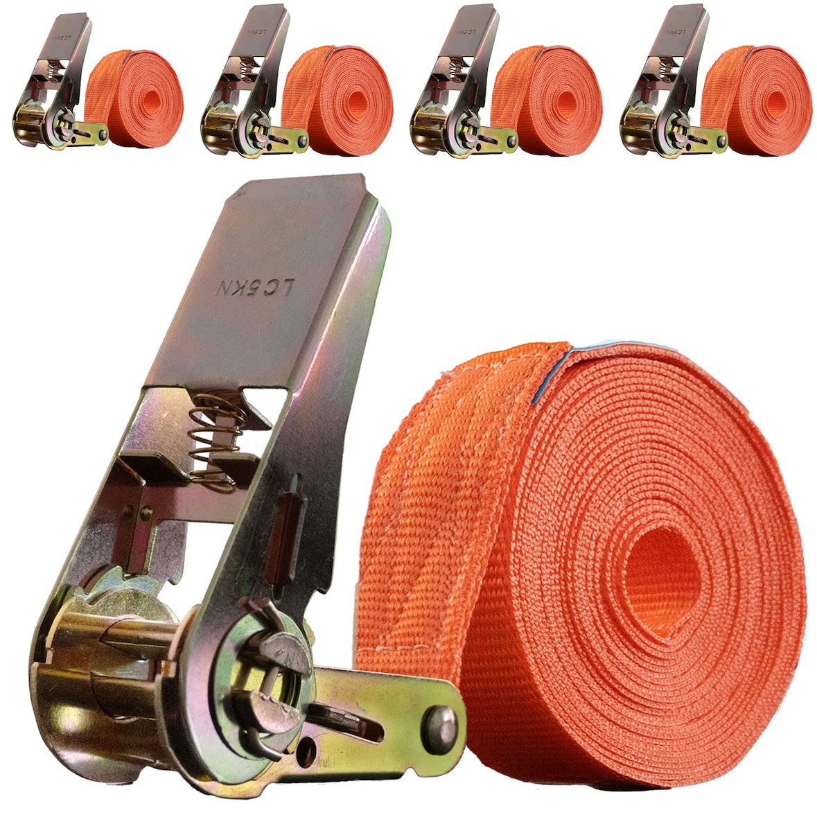 4 Stück Spanngurte mit Ratsche Zurrgurt 6m 1000kg 1-tlg zur Ladungssicherung