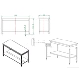 thumbnail of Mesa de trabajo con estante acero inoxidable EASYLINE 850 x 1500 x 600 mm 10089 Vaiotec