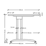 thumbnail of bümö Schreibtisch klein B-Serie 140x80 cm, Tischplatte aus Holz in Graphit, Gestell aus Metall in Silber - PC Tisch, kleiner Computertisch für's