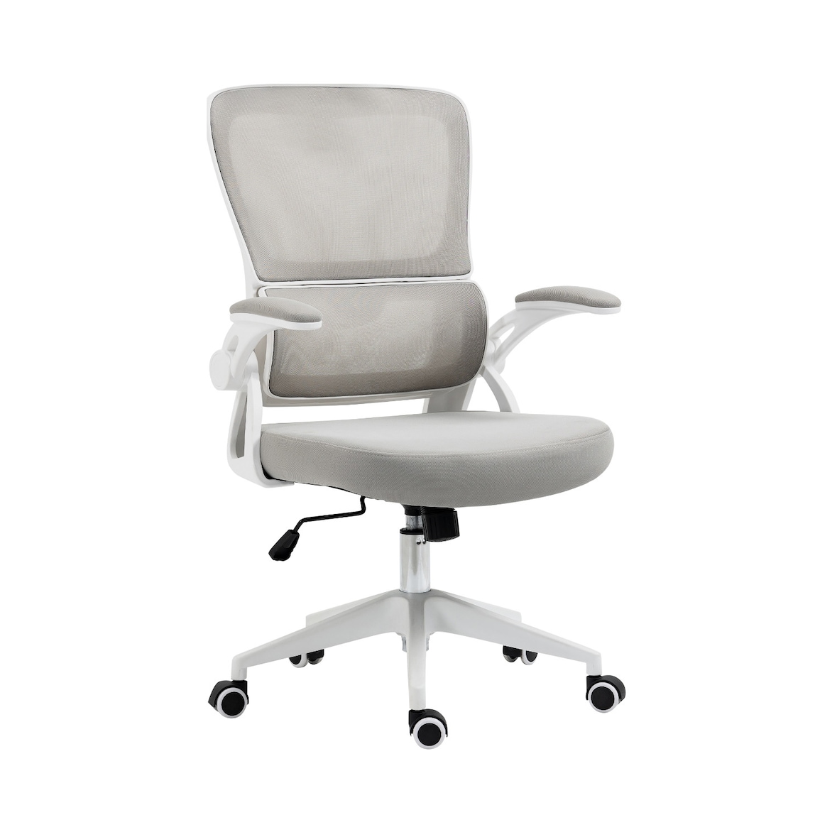 Silla de Escritorio con Ruedas ErgoFlex Gris Claro 108x62x58cm 7house