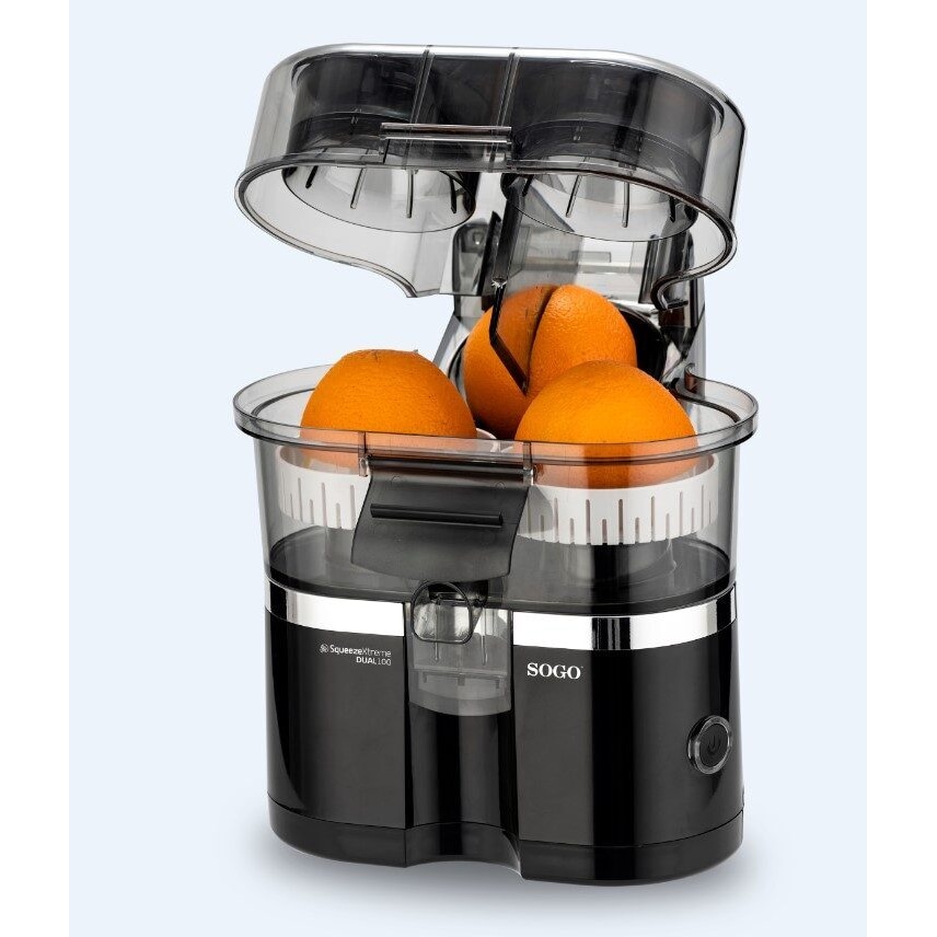 Spremiagrumi Elettrico Doppio Prof. EXP-SS-5299 Automatico | Taglia Arance | Filtro Polpa | 120 RPM | Ideale Horeca Bar | Lavabile Lavastoviglie