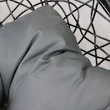thumbnail of Sedia Sospesa Giardino Poltrona Dondolo con Cuscini per Esterno o Interno Struttura in Metallo e Polirattan Design, Relax - Nero cm 95x195h
