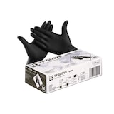 thumbnail of Gedikum | Guantes de nitrilo | Guantes desechables | Guantes desechables | Paquete de 10 x 100 | Negro| Talla M