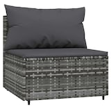 thumbnail of vidaXL 4-tlg. Garten-Lounge-Set mit Kissen Grau Poly Rattan