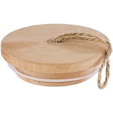 thumbnail of APS 82255 Bocal verre avec couvercle bois Woody 1 L - 14 x 14 cm, H 11 cm