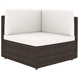 thumbnail of 4-tlg. Garten-Lounge-Set mit Kissen Braun Poly Rattan