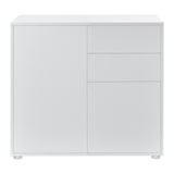 thumbnail of Helloshop26 - Cassettiera con 2 cassetti e 2 ante 74 x 79 x 36 cm bianco opaco 03_0006818