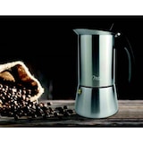 thumbnail of Milu 6598 Espressokoker set van roestvrij staal (6-delig) 6 kopjes, geschikt voor alle soorten kookplaten, incl inductiekookplaten - met veel extra's