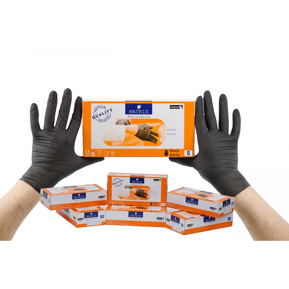 100 Stück S Einweghandschuhe Einmalhandschuhe | Nitril Handschuhe Gummihandschuhe | Puderfrei Latexfrei