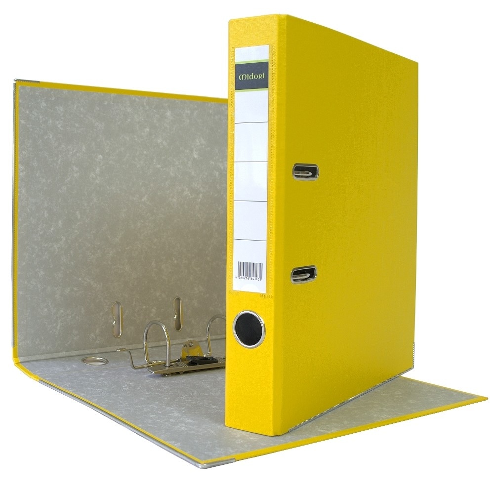 2 x Aktenordner PP A4 50 mm Gelb Kunststoff Archiv Büroordner Ringordner