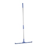 thumbnail of Relaxdays Wasserschieber mit Teleskopstiel, HxB: 84–135 x 52 cm, Gummilippe, Edelstahl, Gelenk verstellbar, silber/blau