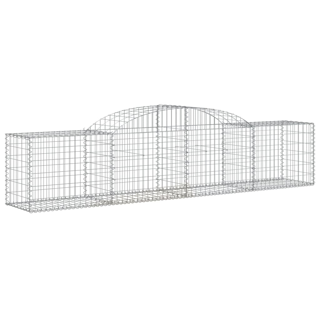 vidaXL Gabionen mit Hochbogen 20 Stk. 300x50x60/80 cm Verzinktes Eisen
