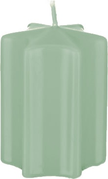 Sternkerzen Seemoos Seafoam 8 x 6 cm, 8 Stück