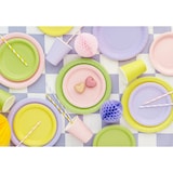 thumbnail of 6 Pappteller 18cm Partyteller Einwegteller plastikfrei Partygeschirr Geburtstag Kindergeburtstag Partydeko Tischdeko Gelb