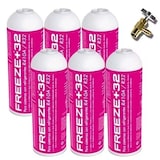 thumbnail of 6 Botellas Gas Ecologico Refrigerante Freeze Organico +32 350Gr Sustituto R32, R410A
