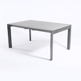 thumbnail of Mesa jardín extensible de 160 cm a 220 cm, Aluminio color antracita y cristal grueso color taupé, Tamaño: 104x160/220x76 cm