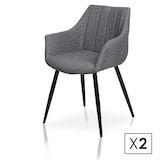 thumbnail of Pack de 2 cadeiras de jantar estilo industrial cor Cinzento Pedra. Modelo Renata