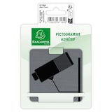 thumbnail of Exacompta 67180E 1x Hinweisschild selbstklebend, Aluminiumoptik, Videoüberwachung 7,5x7,5 cm - Grau