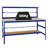 thumbnail of Packtisch Tiger | Tragkraft 300 kg | HxBxT 150x180x75 cm | Blau