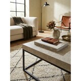 thumbnail of Couchtisch 120x60x38 cm Sandfarben Sofatisch in Stein-Optik Modern, Design Wohnzimmertisch Rechteckig, Loungetisch Beige, Kaffeetisch Metallbeine