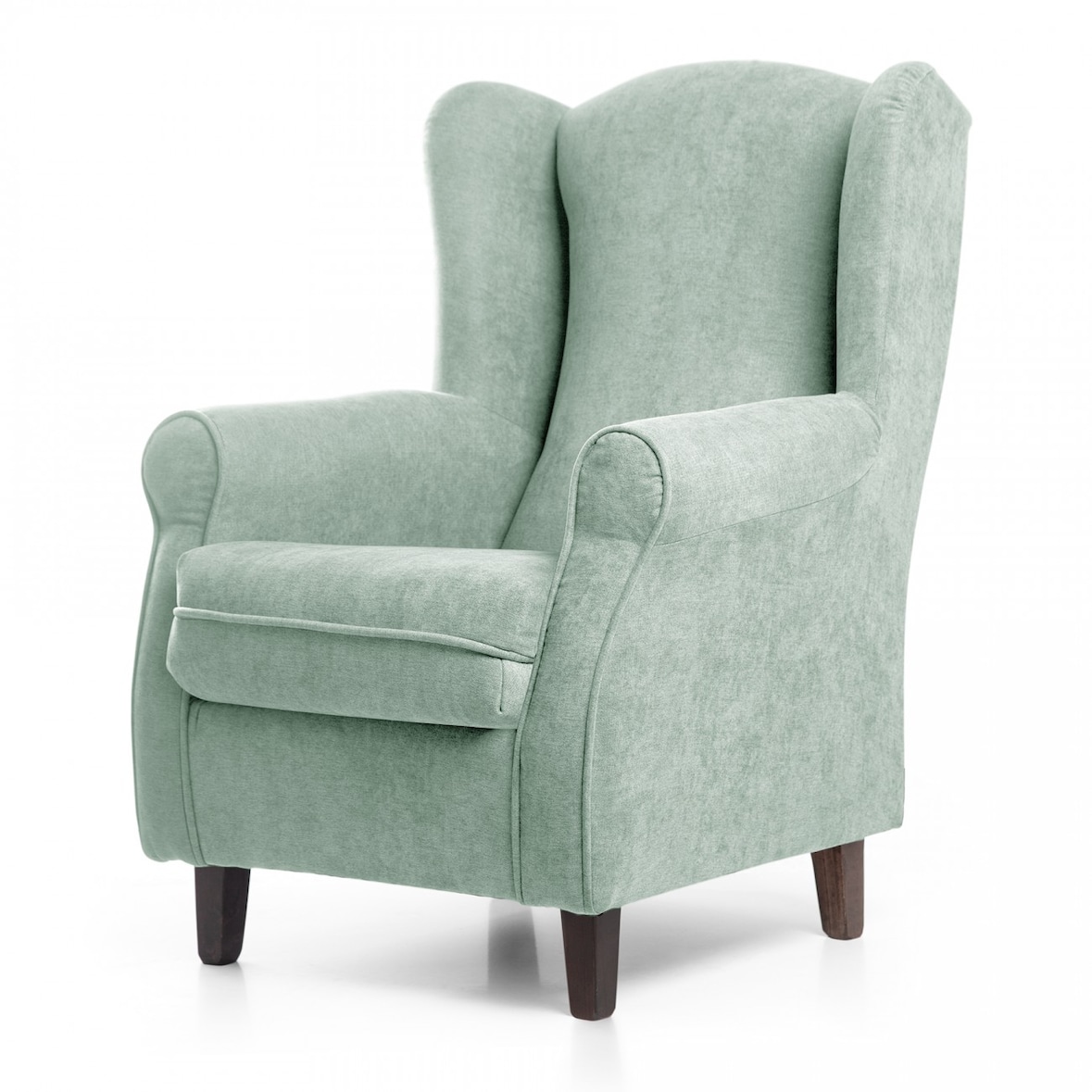 Sillón Irene SUEÑOSZZZ Sillón Orejero Tapizado En Tela Verde Agua