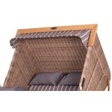 thumbnail of Strandkorb deVries PURE® Friesland Sylt XL - PE white kubu - Dessin 235 - inkl. Schutzhülle