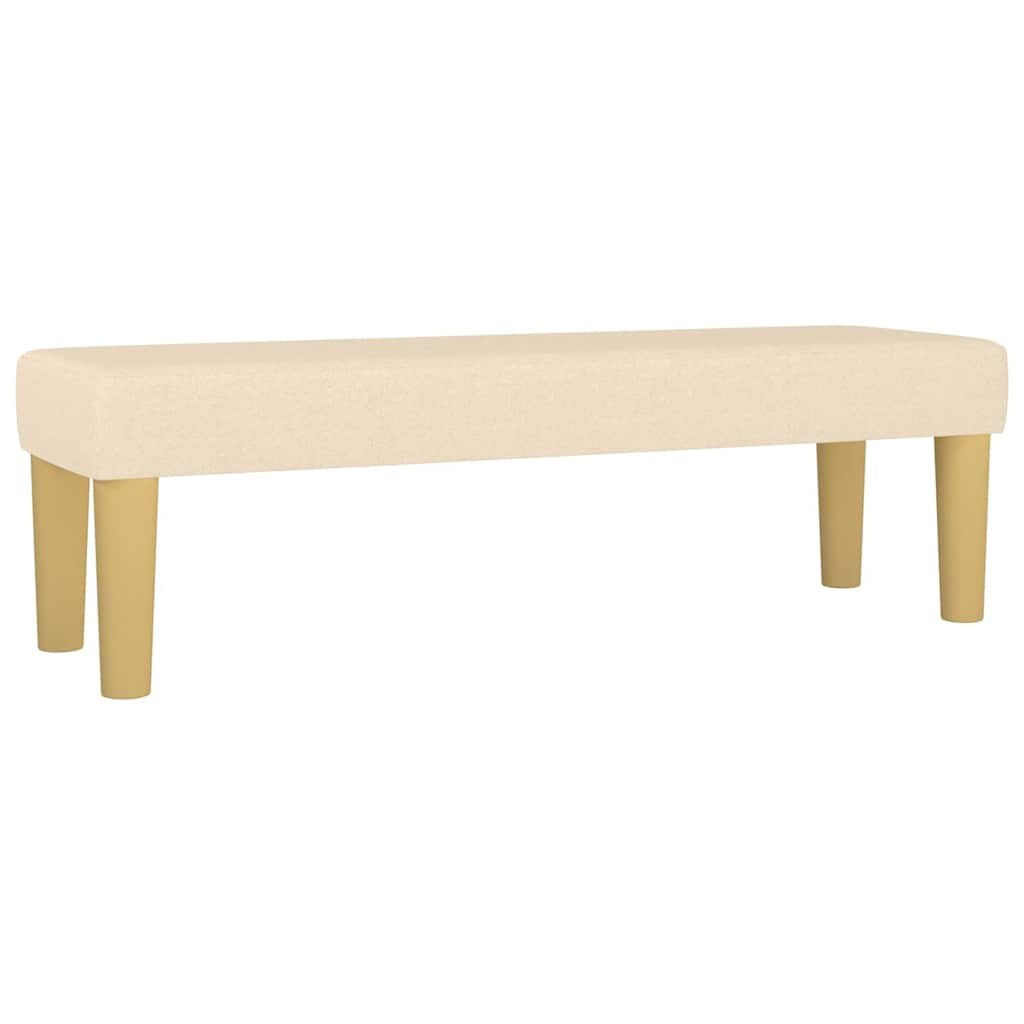 vidaXL Sitzbank Creme 100x30x30 cm Stoff
