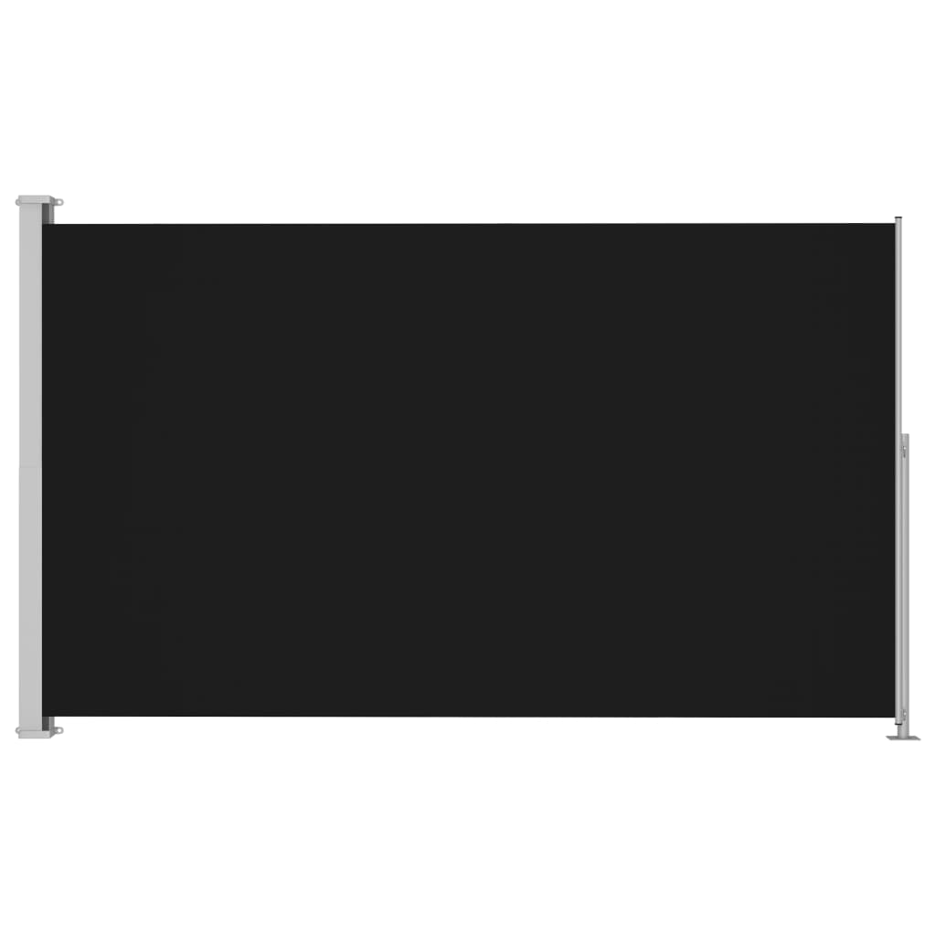 Helloshop26 - Einziehbare Seitenmarkise/Sichtschutz für Terrasse Garten Balkon 200 x 300 cm schwarz 02_0007354
