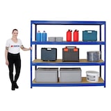 thumbnail of PROREGAL Mega Deal | 5x Schwerlastregal Dino | HxBxT 180x200x60 cm | Fachlast 600kg | Blau | Stecksystem Lagerregal Regalsystem 5 Stk.
