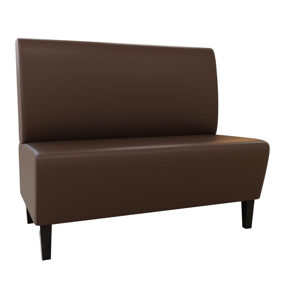 Gastro Sitzbank Paris | 180 cm breit | Kunstleder Braun | Glatt | Dinerbank