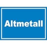 thumbnail of Altmetall Mülltrennung Schild mit Text waagerecht A4 (210x297mm)