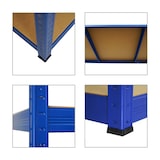 thumbnail of PROREGAL Schwerlastregal Giant Elephant | HxBxT 180x180x60cm | Fachlast 200kg | Blau | Steckregal Lagersystem Stecksystem Regalsystem