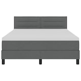 thumbnail of vidaXL Boxspringbett mit Kopfteil Dunkelgrau 160 x 200 cm Stoff