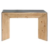 thumbnail of Consolle HWC-L76, tavolino per telefono, legno massiccio industriale MVG, 80x120x40cm naturale con aspetto metallico