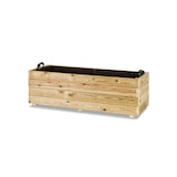 thumbnail of HORTALIA Jardinera rectangular Ghio 120x45x40 en madera tratada para exterior