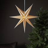 thumbnail of Papierstern Point Leuchtstern Weihnachtsstern Faltstern hängend 60cm creme