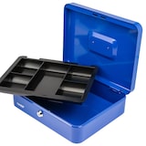 thumbnail of HMF Geldkassette abschließbar, Kasse mit Münzeinsatz, 5 Münzfächer, 30 x 24 x 9 cm, Blau