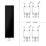 thumbnail of Belrad Vertikal Plan Typ 22 Heizkörper Schwarz Matt 1800 x 500 (HxB) 1743W