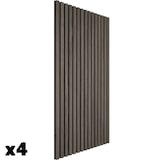 thumbnail of tectake Painéis acústicos Sonic Wall II MDF folheado madeira carvalho cinza absorção sonora 110x50x1,8cm isolamento decorativo