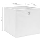 thumbnail of vidaXL Aufbewahrungsboxen, 28x28x28 cm, Vliesstoff, weiß, 10 Stück